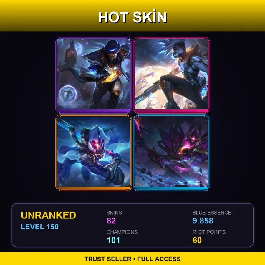 TR | Lv150 | Unranked | 82 Skin | 101 Champ