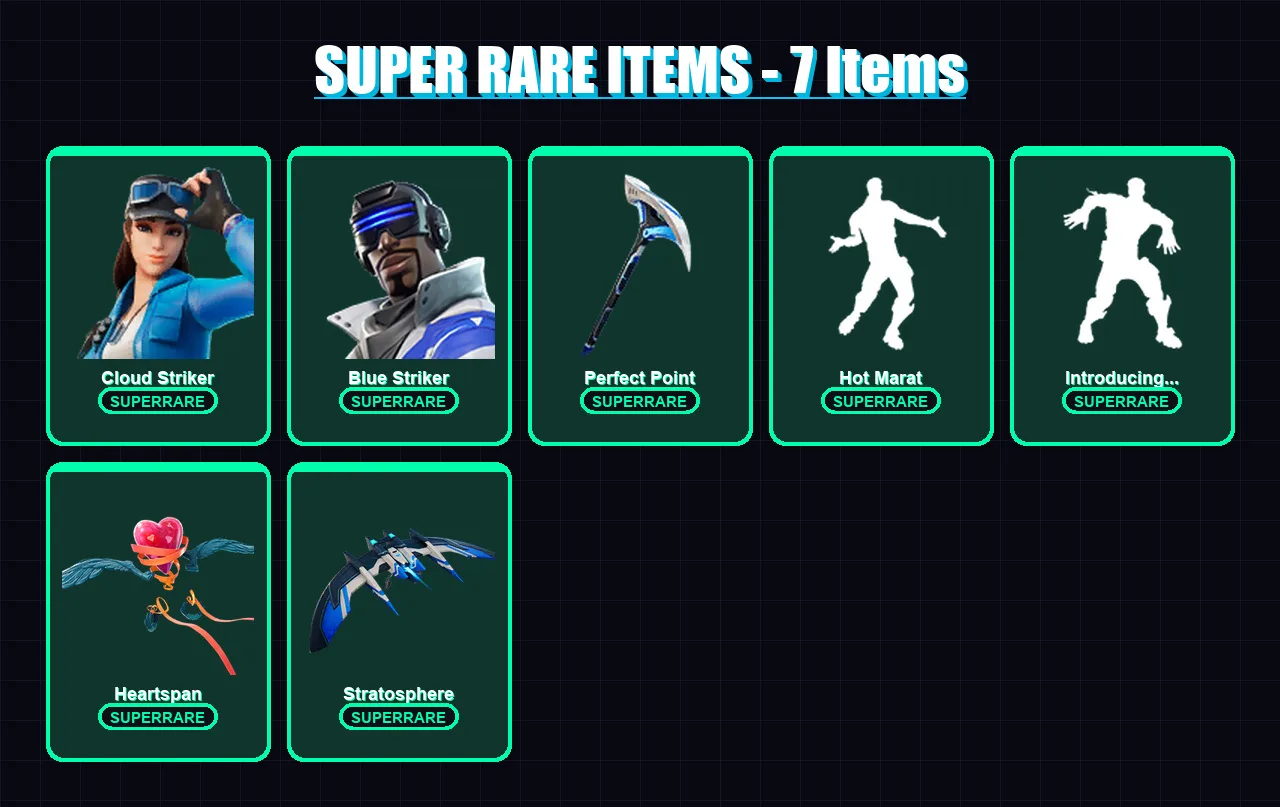 [PS4/PS5/XBOX/PC] | Cloud Striker | Blue Striker | Fade | Snap | Deadpool | 31 skin | 63 pickaxe | 42 emote | 58 glider | Lv782