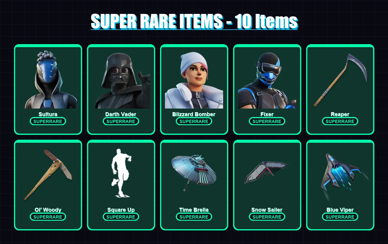 [PC] | Sultura | Darth Vader | Blizzard Bomber | Fixer | Valeria | 417 skin | 434 pickaxe | 295 emote | 263 glider | Lv4002