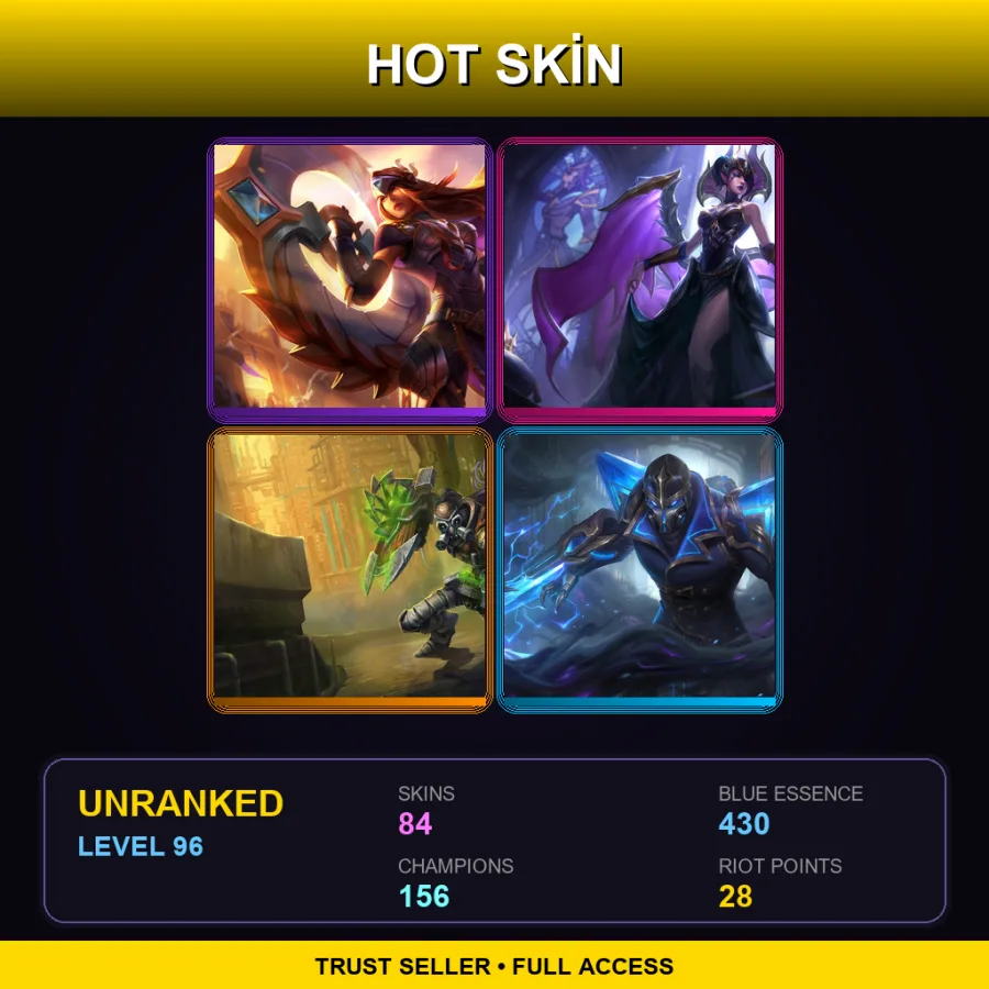 VN | Lv96 | Unranked | 84 Skin | 156 Champ