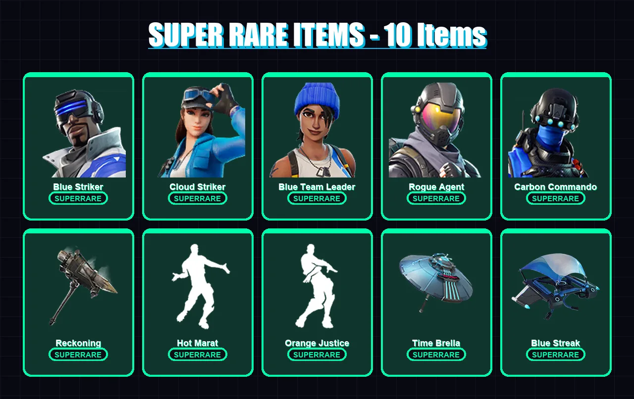 [PS4/PS5/XBOX/PC] | Blue Striker | Cloud Striker | Blue Team Leader | 24 skin | Lv445 — Fortnite account
