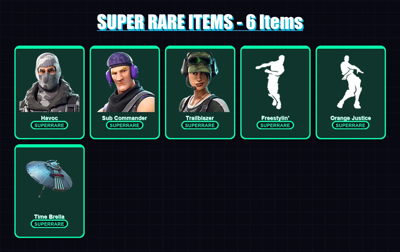[PS4/PS5/XBOX/PC] | Havoc | Sub Commander | Trailblazer | Spectra Knight | Fusion | 81 skin | 101 pickaxe | 91 emote | 104 glider | Lv1544