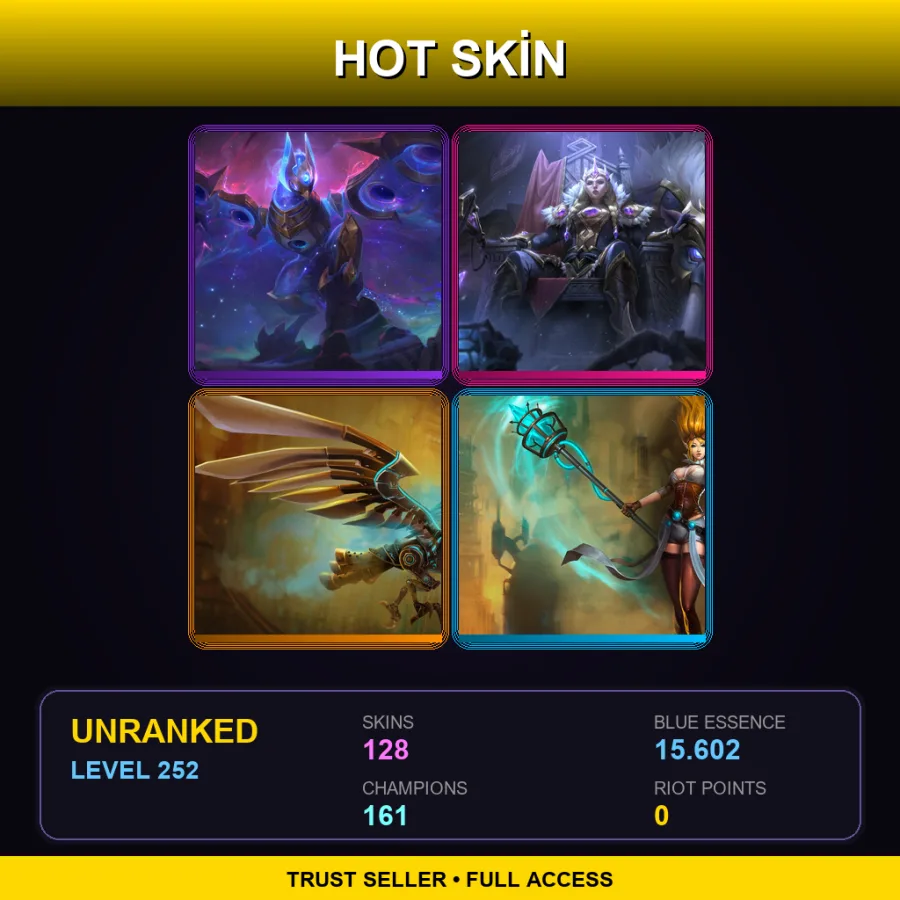 VN | Cosmic Flight Anivia | Victorious Sejuani | Hextech Anivia | Hextech Janna | 128 Skin | 161 Champ | Lv252