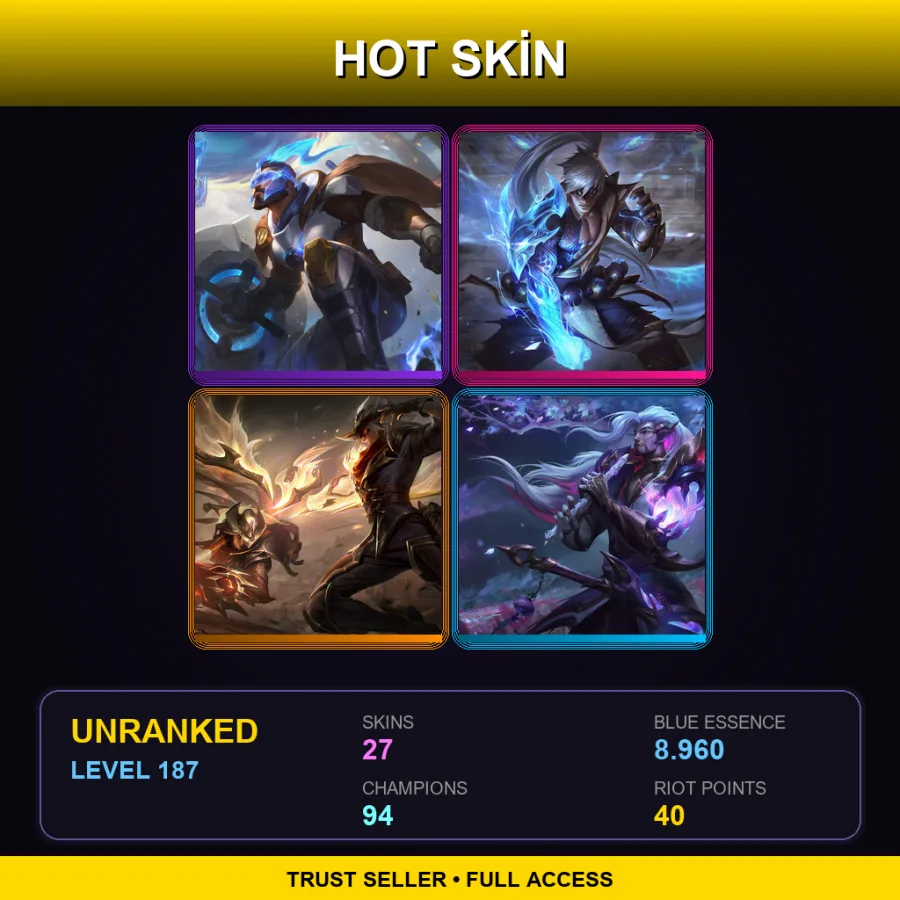 LAS | Lv187 | Unranked | 27 Skin | 94 Champ — Soul Fighter Shaco
