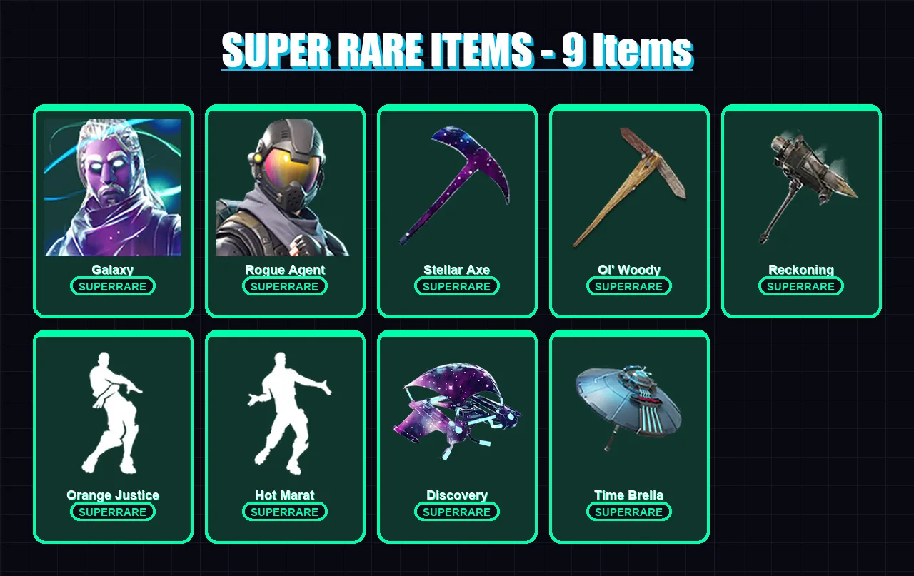 [PC/XBOX/PSN] | Galaxy | Rogue Agent | Carbide | Dire | Calamity | 49 skin | 48 pickaxe | 49 emote | 45 glider | Lv842