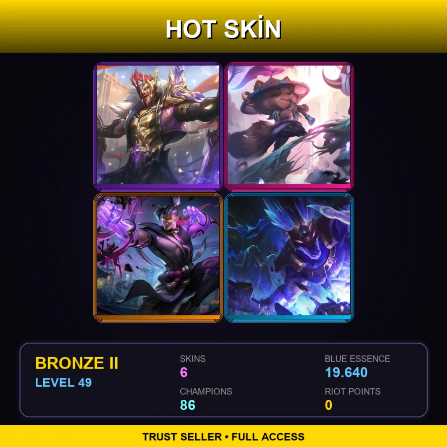 TR | Lv49 | Bronze II | 6 Skin | 86 Champ