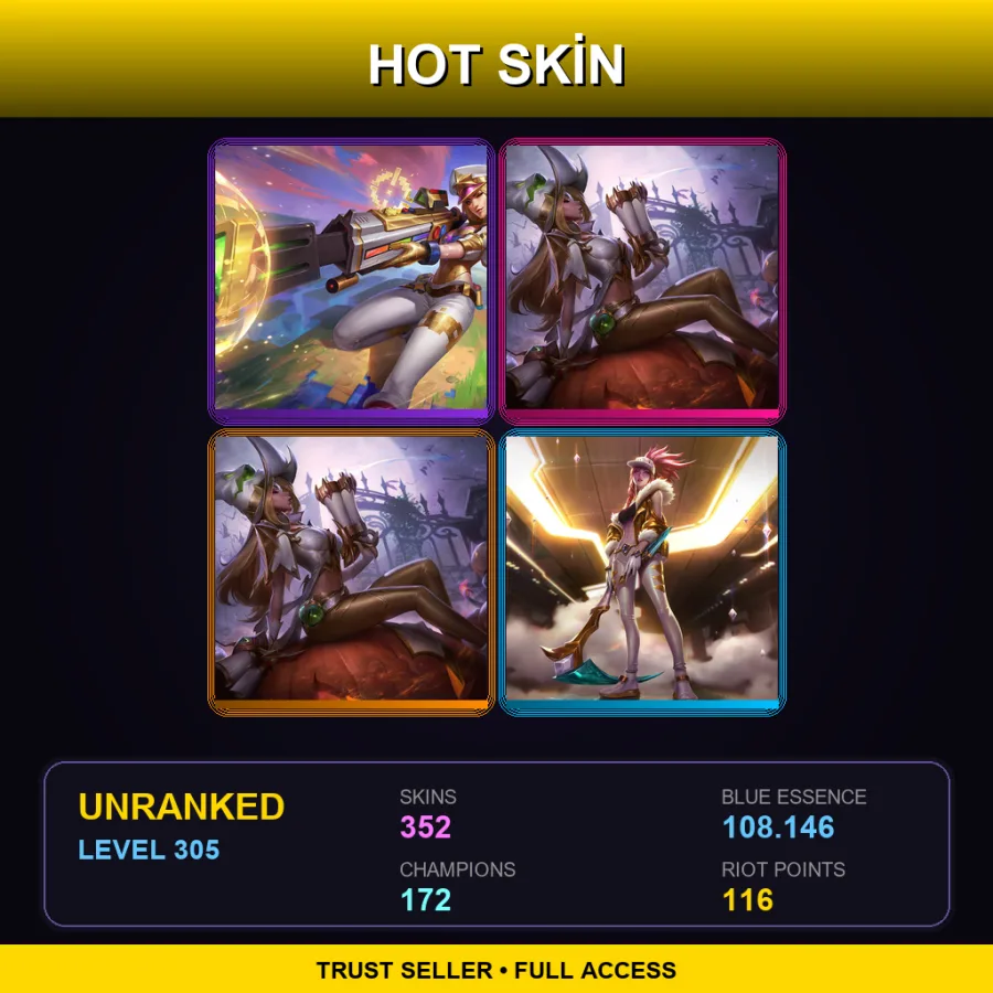 EUW | Lv305 | Unranked | 352 Skin | 172 Champ — Bladecraft Orianna
