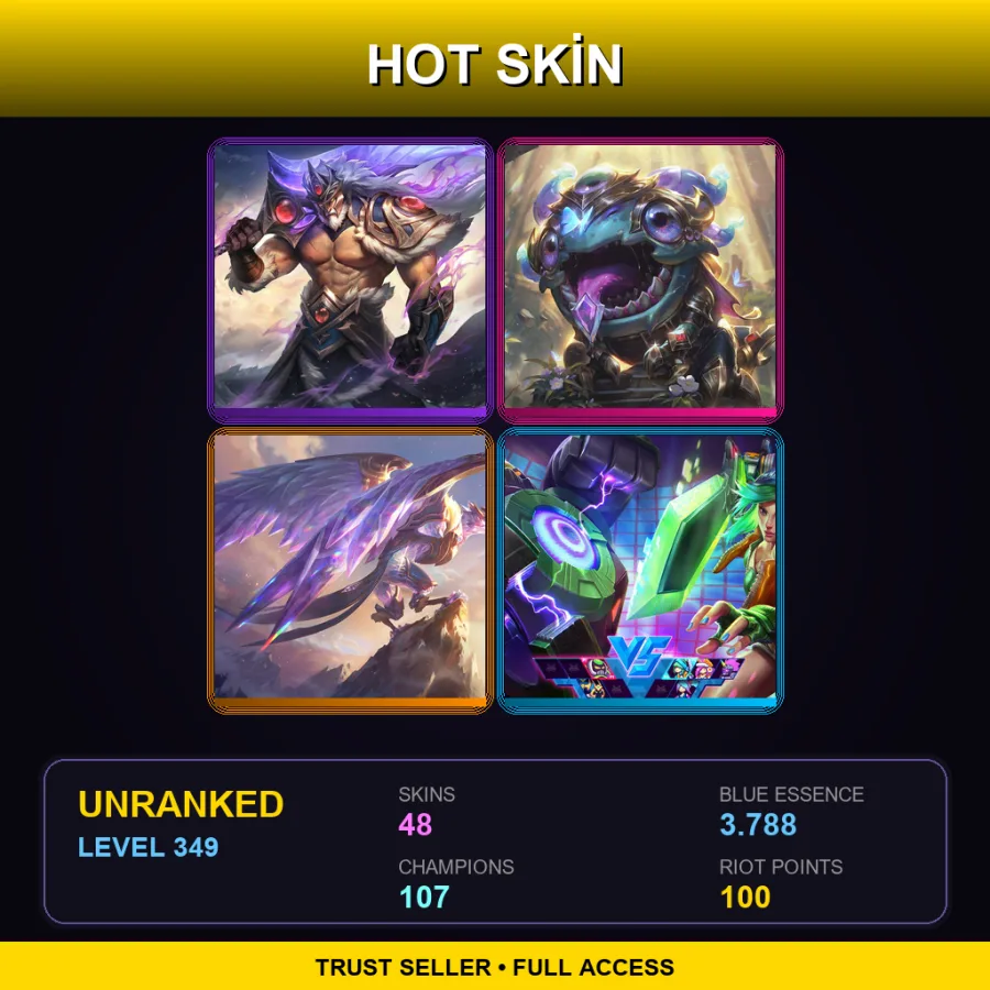 LAN | Lv349 | Unranked | 48 Skin | 107 Champ — Royal Guard Fiora