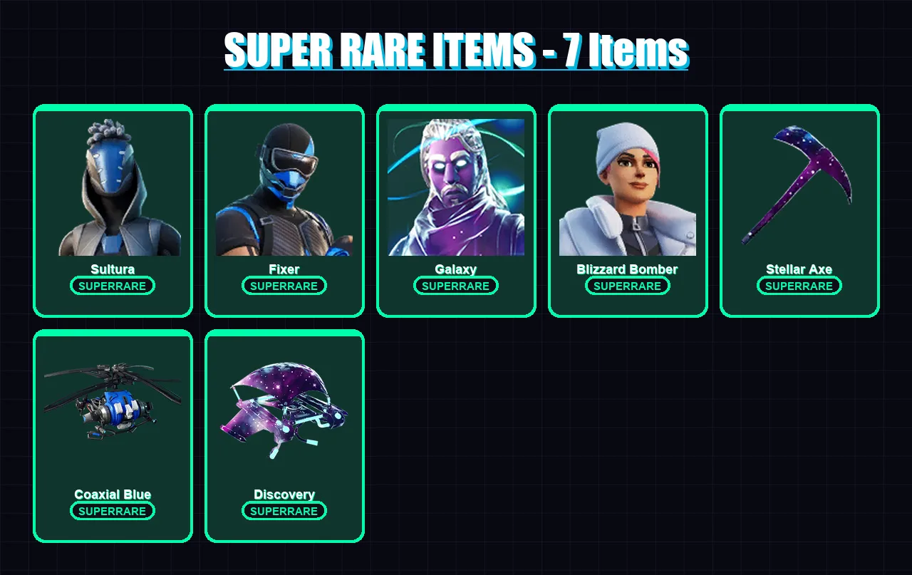 [PS4/PS5/PC] | Sultura | Fixer | Galaxy | Blizzard Bomber | Polar Peely | 26 skin | 44 pickaxe | 27 emote | 31 glider | Lv555