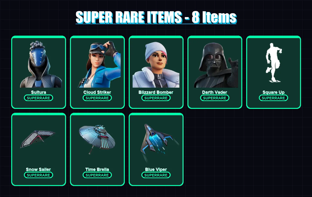 [PS4/PS5/XBOX/PC] | Sultura | Cloud Striker | Blizzard Bomber | Darth Vader | Fusion | 191 skin | 204 pickaxe | 167 emote | 199 glider | Lv2507 — Fortnite account