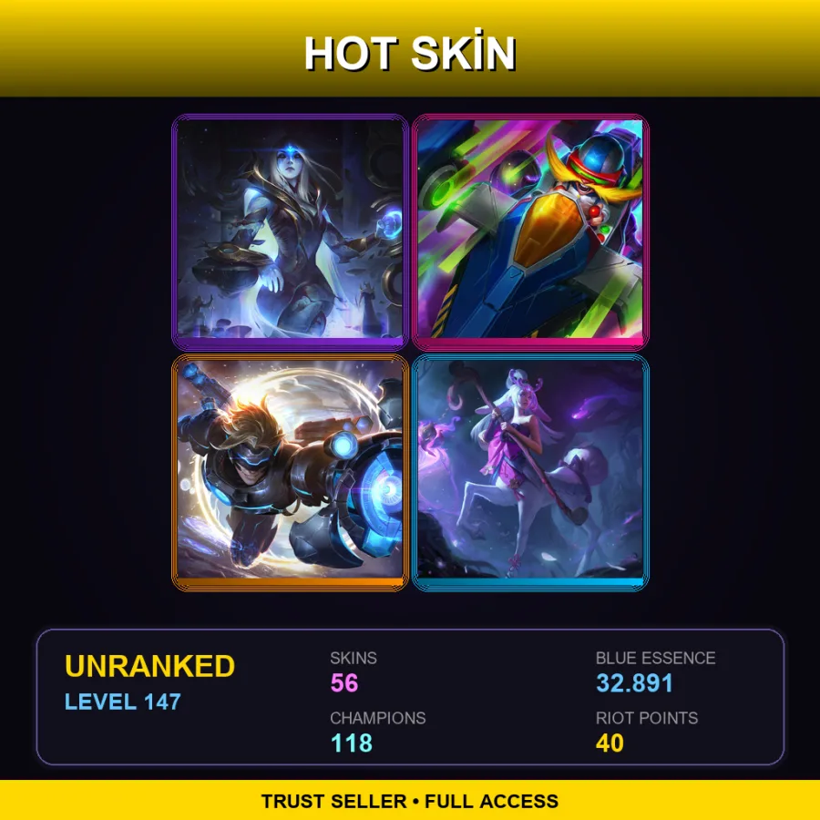 VN | Lv147 | Unranked | 56 Skin | 118 Champ — Elderwood Xayah