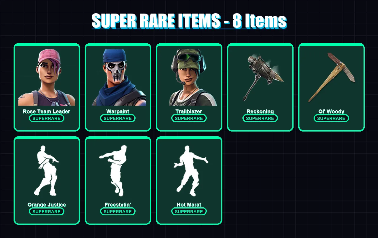 [PC/XBOX/PSN] | Rose Team Leader | Warpaint | Trailblazer | Dire | Valor | 71 skin | 60 pickaxe | 84 emote | 65 glider | Lv851