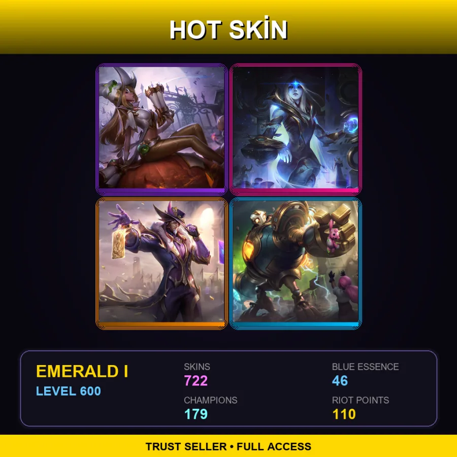 BR | Lv600 | Emerald I | 722 Skin | 179 Champ