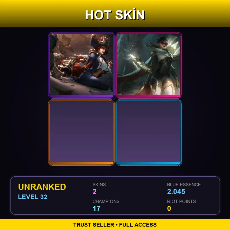 LAS | Waterloo Miss Fortune | Sentinel Vayne | 2 Skin | 17 Champ | Lv32