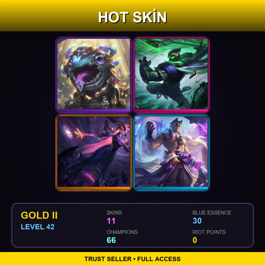 LAS | Lv42 | Gold II | 11 Skin | 66 Champ