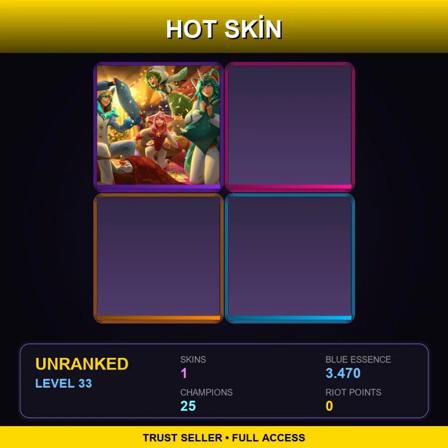 EUW | Pajama Guardian Lux | 1 Skin | 25 Champ | Lv33