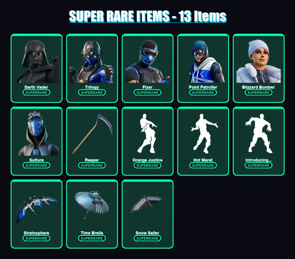 [PS4/PS5/XBOX/PC] | Darth Vader | Trilogy | Fixer | Point Patroller | Blizzard Bomber | 144 skin | 179 pickaxe | 149 emote | 169 glider | Lv2579 — Fortnite account
