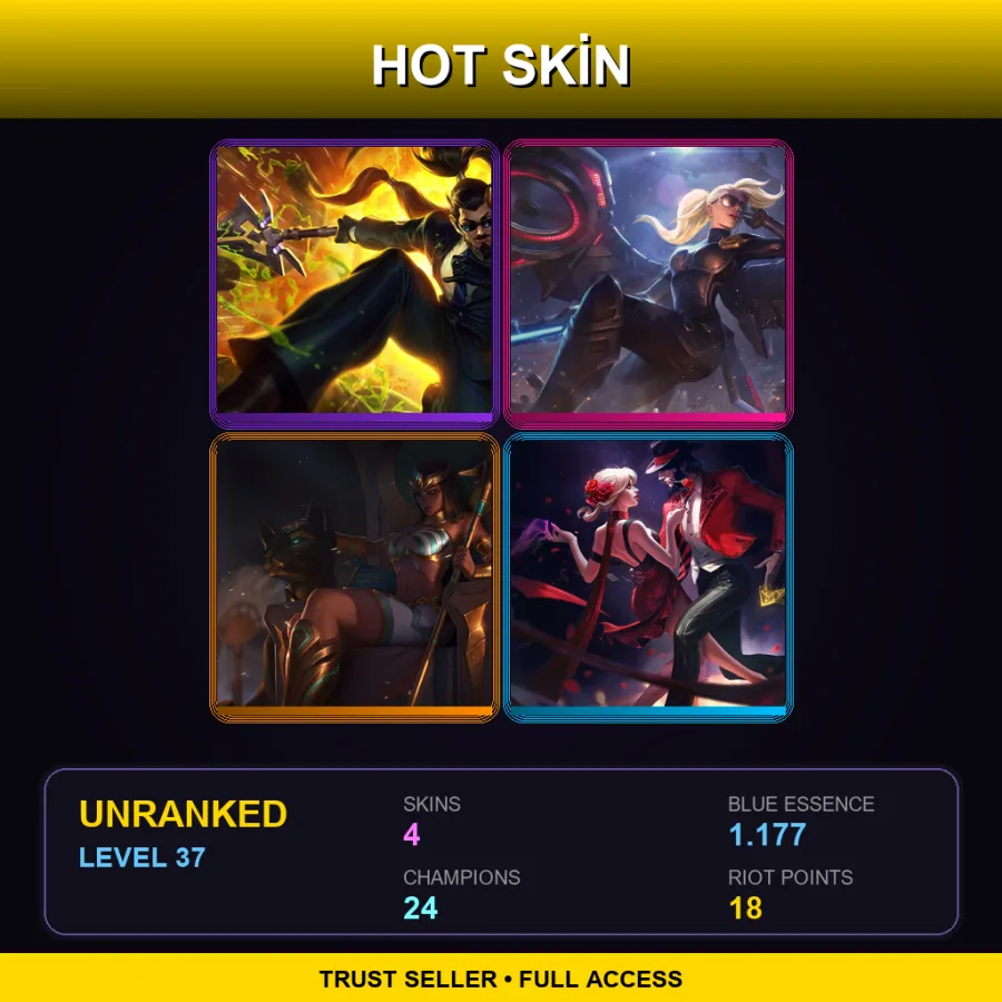 LAS | Lv37 | Unranked | 4 Skin | 24 Champ