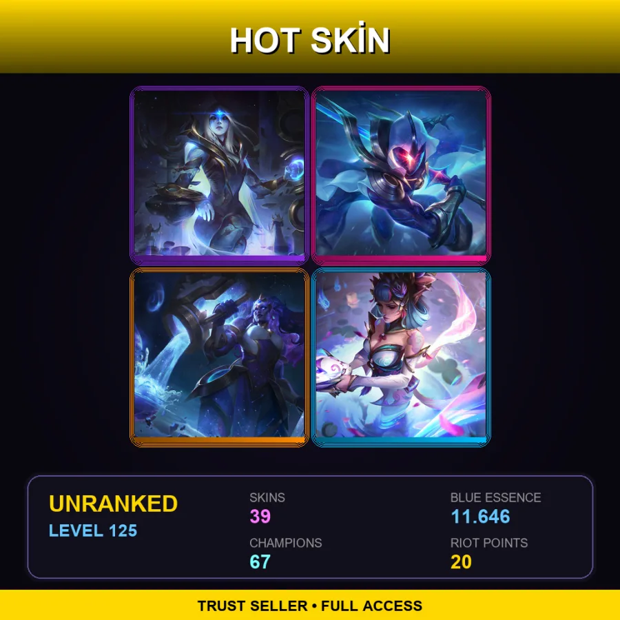 LAS | Lv125 | Unranked | 39 Skin | 67 Champ — LoL account