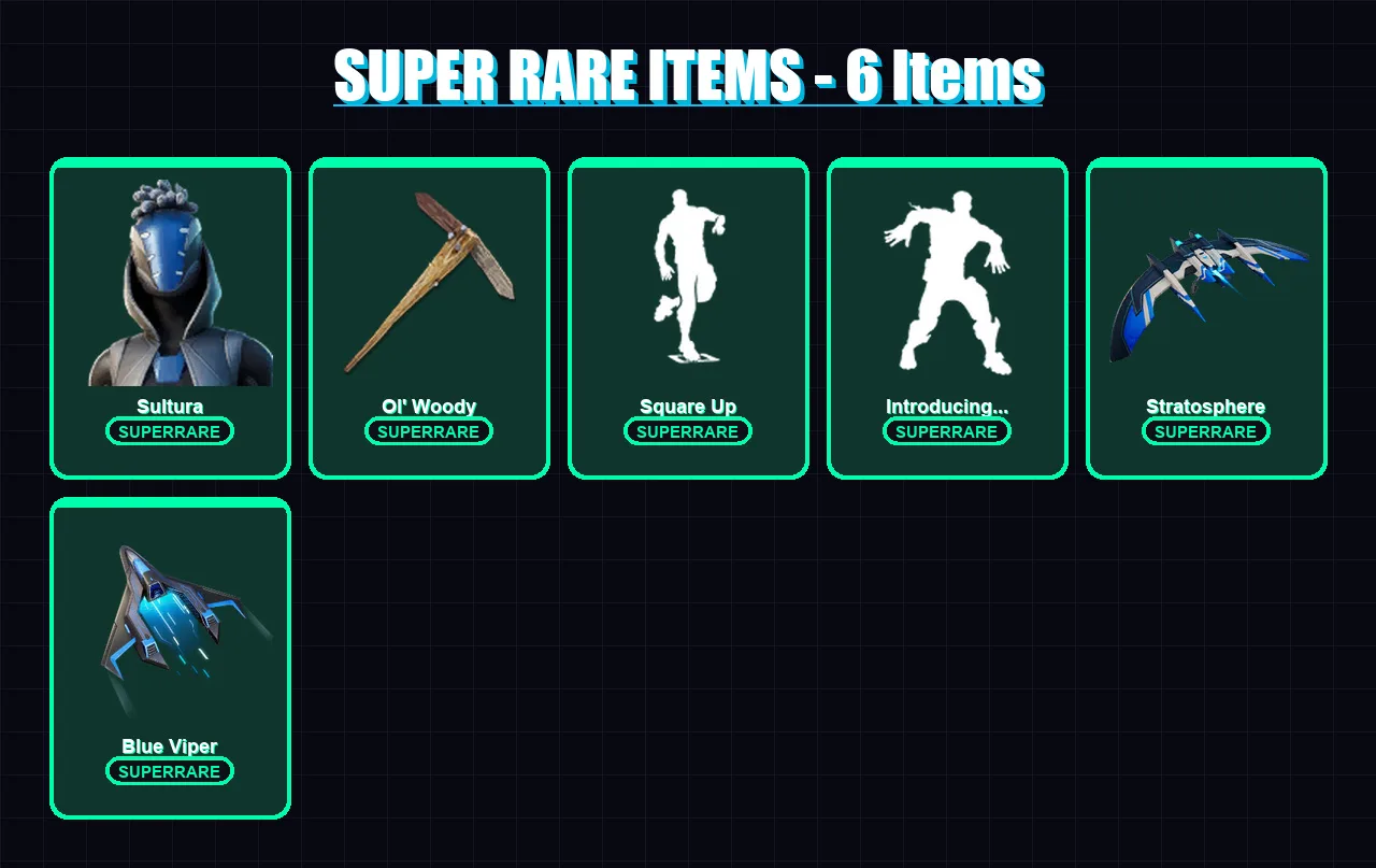 [SWITCH/XBOX/PSN/PC] | Sultura | Frozen Love Ranger | Frostbite | Glimmer | Ronin | 114 skin | 94 pickaxe | 47 emote | 54 glider | Lv542