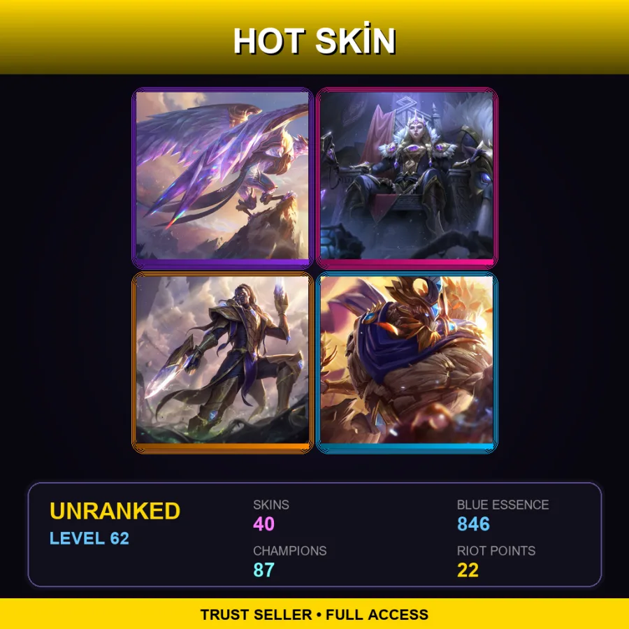 LAN | Lv62 | Unranked | 40 Skin | 87 Champ — Professor Ryze