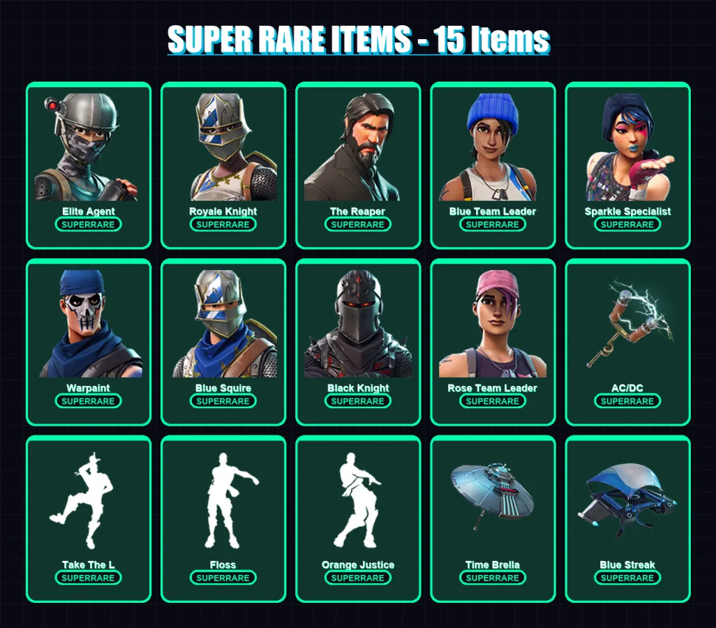 [PS4/PS5/XBOX/PC] | Elite Agent | Royale Knight | The Reaper | 87 skin | Lv692