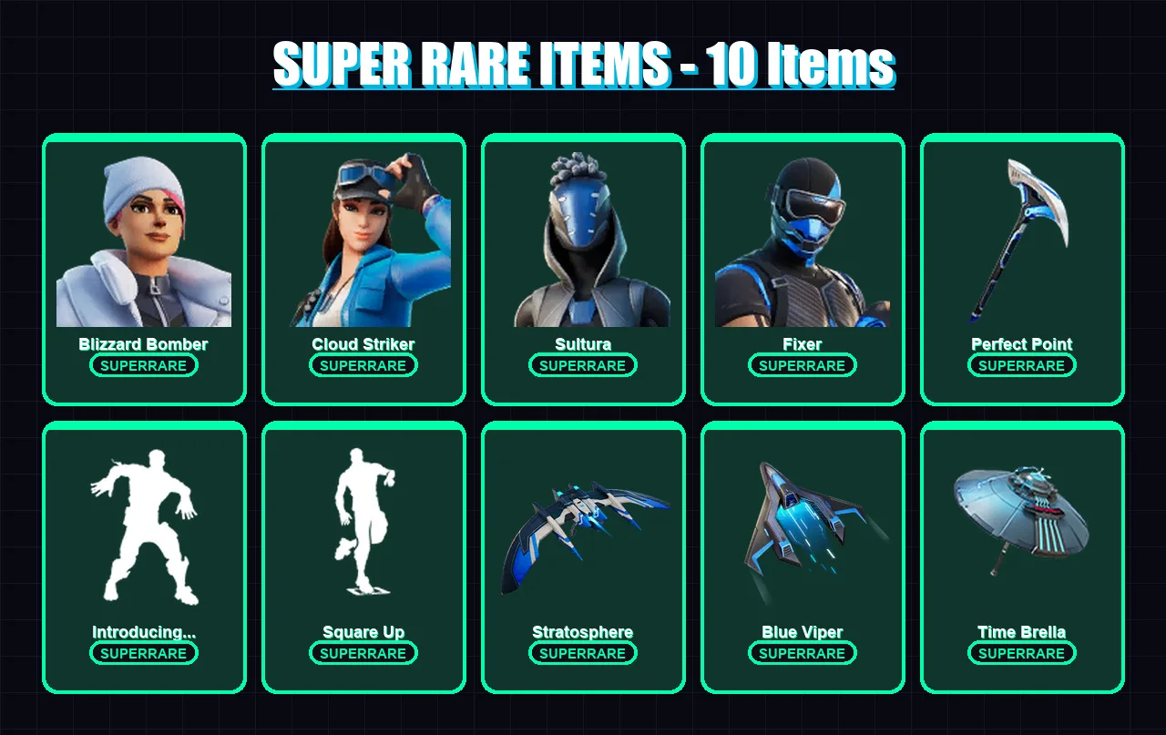 [PS4/PS5/XBOX/PC] | Blizzard Bomber | Cloud Striker | Sultura | Fixer | Omegarok | 113 skin | 135 pickaxe | 110 emote | 123 glider | Lv2142 — Fortnite account