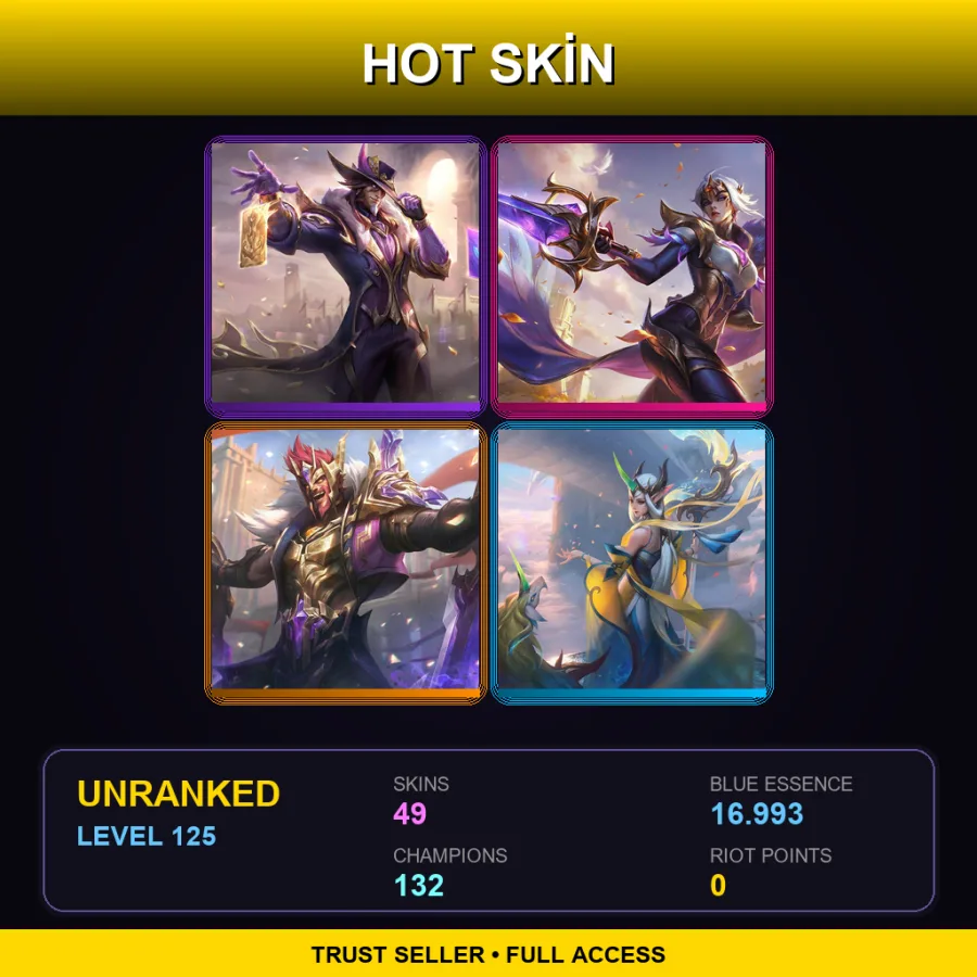 LAS | Lv125 | Unranked | 49 Skin | 132 Champ — Soul Reaver Draven
