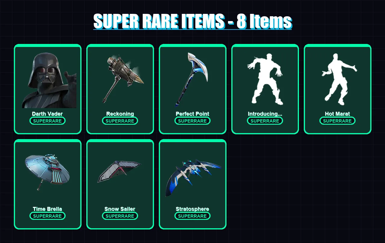 [PC/XBOX] | Darth Vader | Fade | The Imagined | The Cube Queen | Sentinel | 160 skin | 198 pickaxe | 166 emote | 175 glider | Lv2991