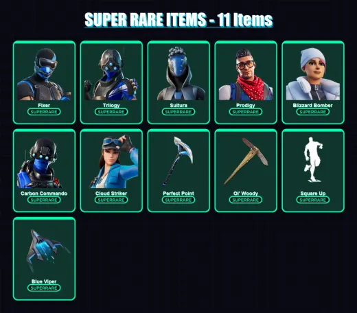 [PS4/PS5/XBOX/PC] | Fixer | Trilogy | Sultura | Prodigy | Blizzard Bomber | 76 skin | 96 pickaxe | 63 emote | 72 glider | Lv913