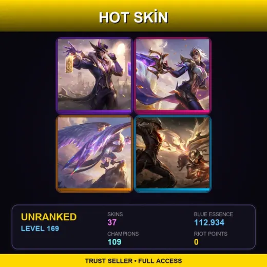 LAS | Victorious Twisted Fate | Victorious Fiora | Victorious Anivia | High Noon Talon | 37 Skin | 109 Champ | Lv169 — Pentakill Iii Lost Chapter Olaf