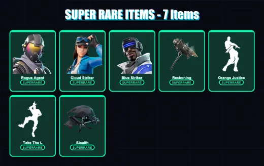[PS4/PS5/XBOX/PC] | Rogue Agent | Cloud Striker | Blue Striker | Drift | Magnus | 53 skin | 40 pickaxe | 58 emote | 40 glider | Lv545