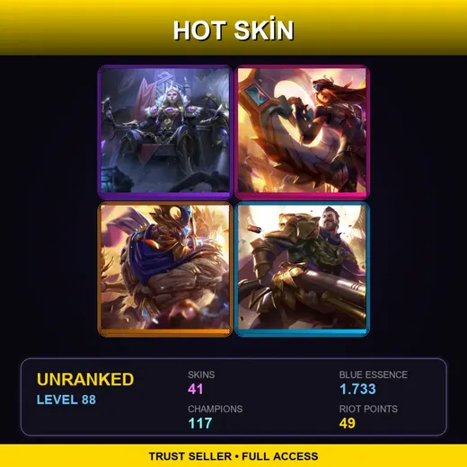 TR | Victorious Sejuani | Victorious Sivir | Victorious Maokai | Victorious Graves | 41 Skin | 117 Champ | Lv88