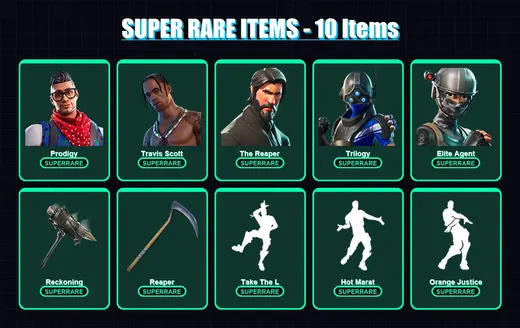 [SWITCH/XBOX/PC] | Prodigy | Travis Scott | The Reaper | Trilogy | Elite Agent | 75 skin | 95 pickaxe | 87 emote | 96 glider | Lv1680 — Game account