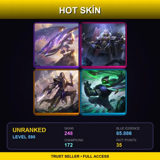 BR | Victorious Anivia | Victorious Sejuani | Victorious Lucian | Conqueror Jax | 248 Skin | 172 Champ | Lv598