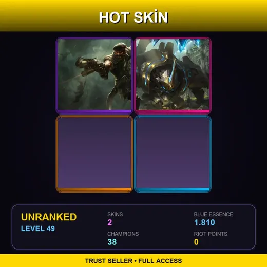 EUNE | Special Forces Gangplank | Earthrune Skarner | 2 Skin | 38 Champ | Lv49 — LoL account