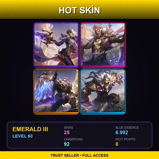 BR | Victorious Fiora | Victorious Draven | Victorious Braum | Victorious Rengar | 25 Skin | 92 Champ | Emerald III | Lv60