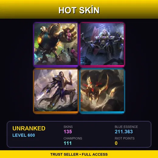 LAS | Victorious Blitzcrank | Victorious Sejuani | Victorious Lucian | Conqueror Alistar | 135 Skin | 111 Champ | Lv600