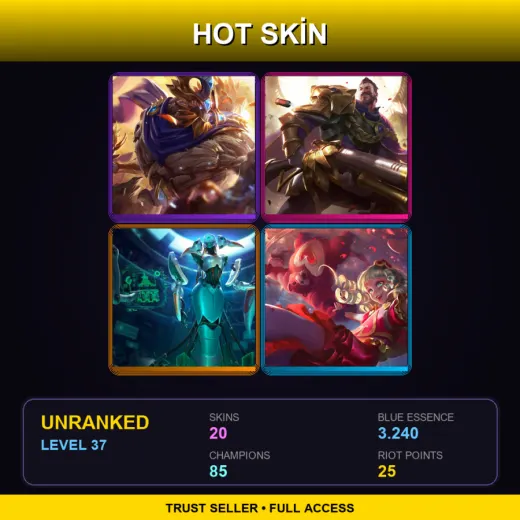BR | Victorious Maokai | Victorious Graves | Program Lissandra | Sweetheart Annie | 20 Skin | 85 Champ | Lv37