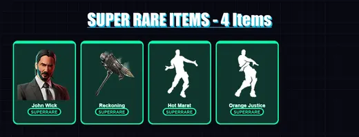 [PS4/PS5/XBOX/PC] | John Wick | Zenith | Fusion | The Ice King | Magnus | 79 skin | 78 pickaxe | 104 emote | 87 glider | Lv1297