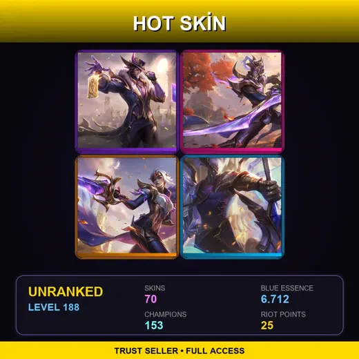 EUW | Victorious Twisted Fate | Victorious Master Yi | Victorious Fiora | Victorious Aatrox | 70 Skin | 153 Champ | Lv188