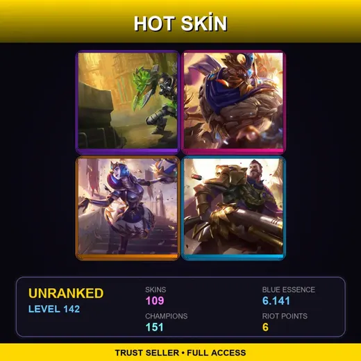 EUW | Hextech Singed | Victorious Maokai | Victorious Orianna | Victorious Graves | 109 Skin | 151 Champ | Lv142