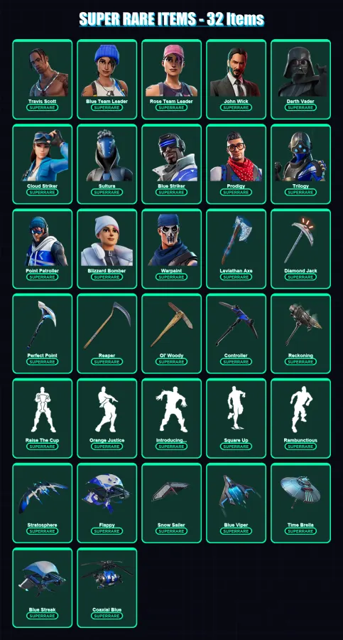 [PS4/PS5/XBOX/PC] | Travis Scott | Blue Team Leader | Rose Team Leader | 393 skin | Lv4168