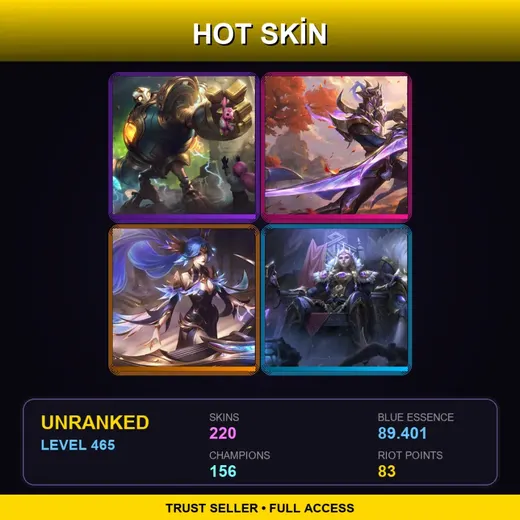 TR | Victorious Blitzcrank | Victorious Master Yi | Victorious Sona | Victorious Sejuani | 220 Skin | 156 Champ | Lv465