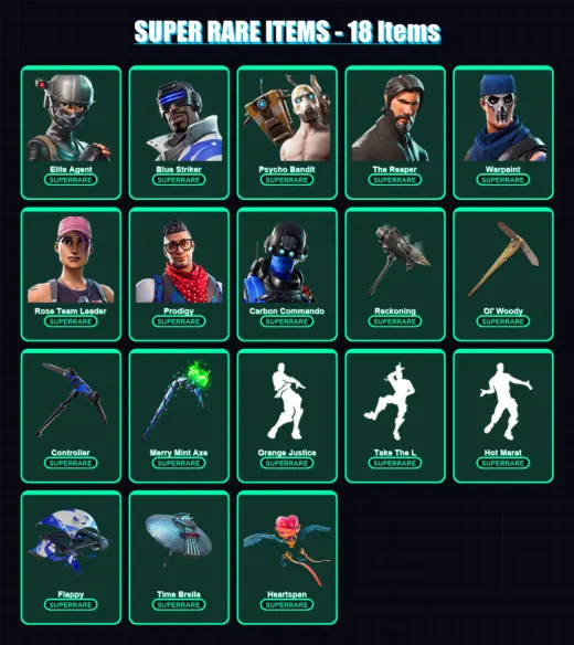 [PS4/PS5/XBOX/PC] | Elite Agent | Blue Striker | Psycho Bandit | The Reaper | Warpaint | 86 skin | 102 pickaxe | 98 emote | 91 glider | Lv1416