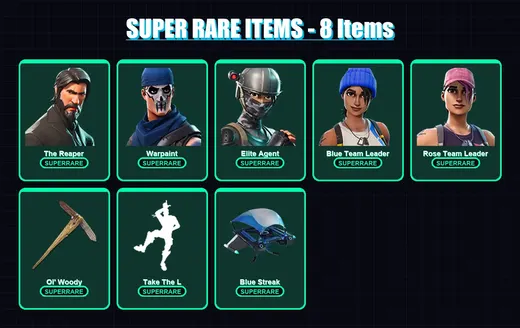[PS4/PS5/XBOX/PC] | The Reaper | Warpaint | Elite Agent | Blue Team Leader | Rose Team Leader | 14 skin | 10 pickaxe | 10 emote | 15 glider | Lv157