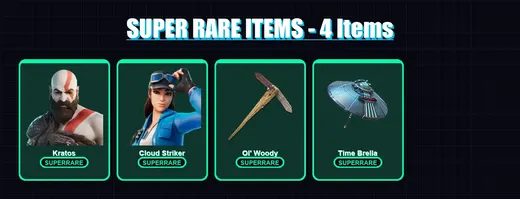 [PS4/PS5/XBOX/PC] | Kratos | Cloud Striker | Nezumi | Peter Griffin | Twyn | 125 skin | 223 pickaxe | 155 emote | 159 glider | Lv3590