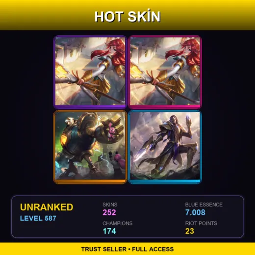 NA | Prestige Battle Academia Lux (2022) | Prestige Battle Academia Lux | Victorious Blitzcrank | Victorious Lucian | 252 Skin | 174 Champ | Lv587