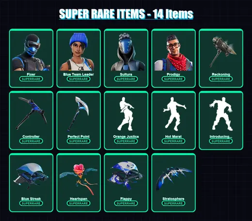 [PC/XBOX] | Fixer | Blue Team Leader | Sultura | Prodigy | Blackheart | 60 skin | 74 pickaxe | 106 emote | 73 glider | Lv1229