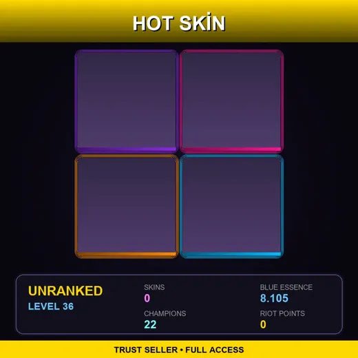 EUNE | Lv36 | Unranked | 0 Skin | 22 Champ — LoL account